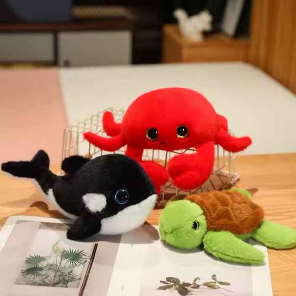 Adorable Red Crab Plush Toy – Soft & Cuddly Sea Creature - Picture 3 of 5